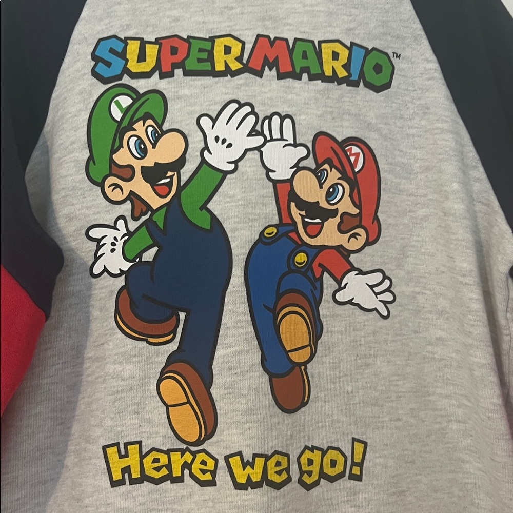Jumping Beans Nintendo trademark hoodie.